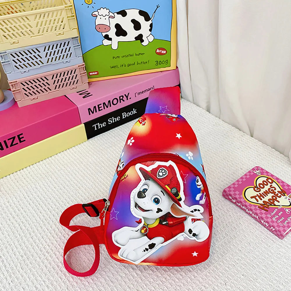 Paw Patrol Kawaii Children's Chest Bag Cute Cartoon Crossbody Bag Fashion Travel Satchel Portable Handbags Purse Backpacks Gifts