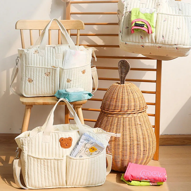 Baby Diaper Bag Large Capacity Baby Outing Portable Handbag Storage Diaper Bag Multi-functional Messenger Mommy Bags