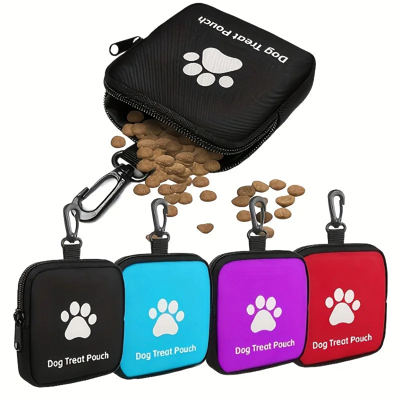 1pc Dog Training Treat Bag with Zipper Closure - Portable Pet Bag for Outdoor Activities Pet Walks,Available in Multiple Colors