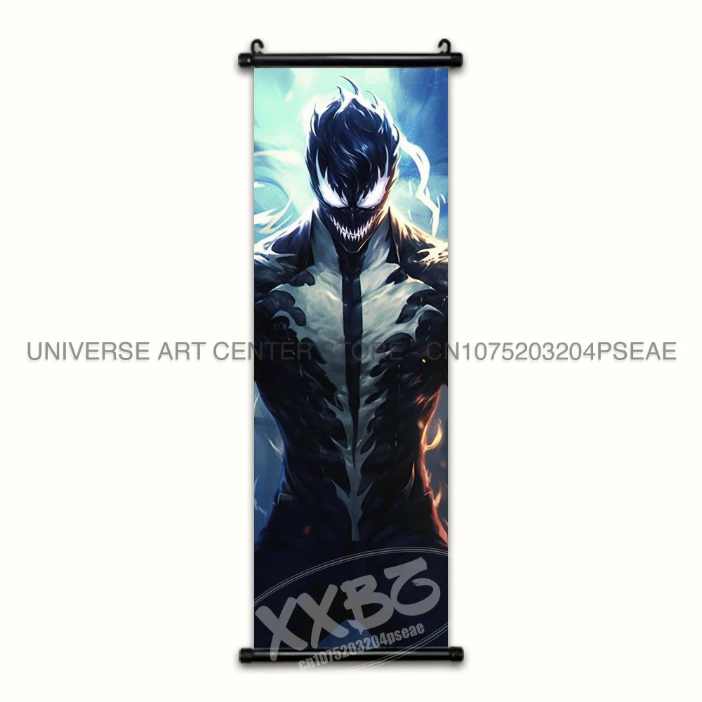 Marvel Poster Black Panther Home Decor The Avengers Wall Art Venom Hanging Painting Spider Man Scrolls Picture Wolverine Mural