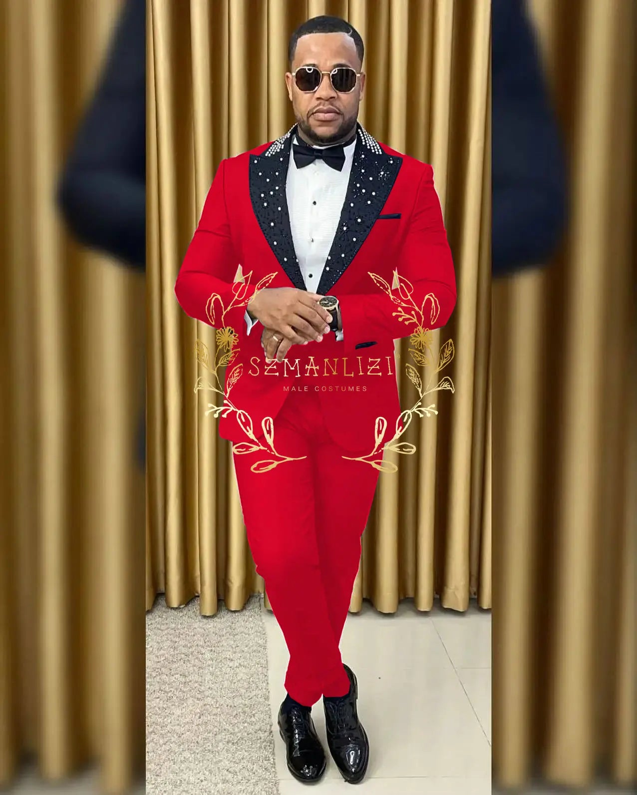 Smoking perler noir 2 pièces collection 2025