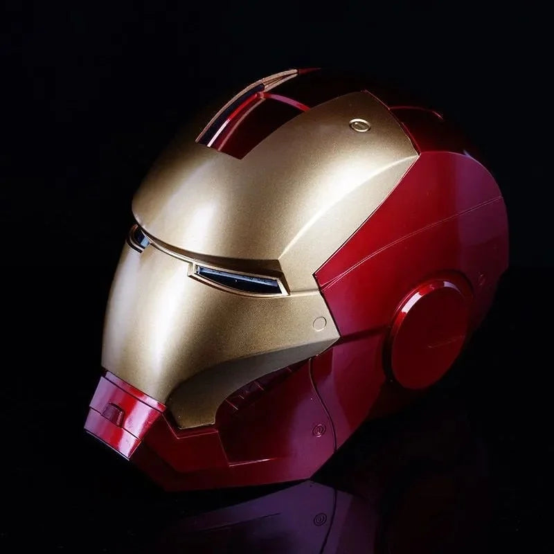 Marvel Iron Man Helmet Mk Jarvis Wearable Automatic Opening And Closing Hood Deformable Luminous Hood Mechanical Arm Toy Gifts