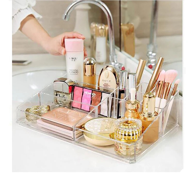 Makeup Organizer Office Organizer Box Cosmetic Plastic Storage Box Desk Bathroom Cosmetic Storage Case Cosmetic Storage Rack