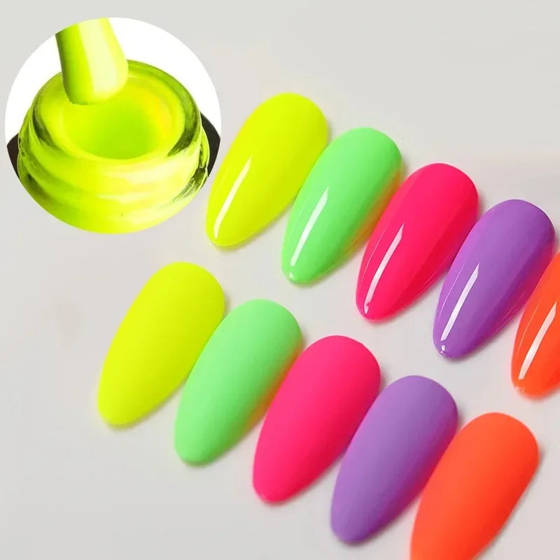 VENALISA Neon Gel Nail Polish, Bright Color Soak off for Professional Manicure And DIY Home Use Nail Art Salon Designs