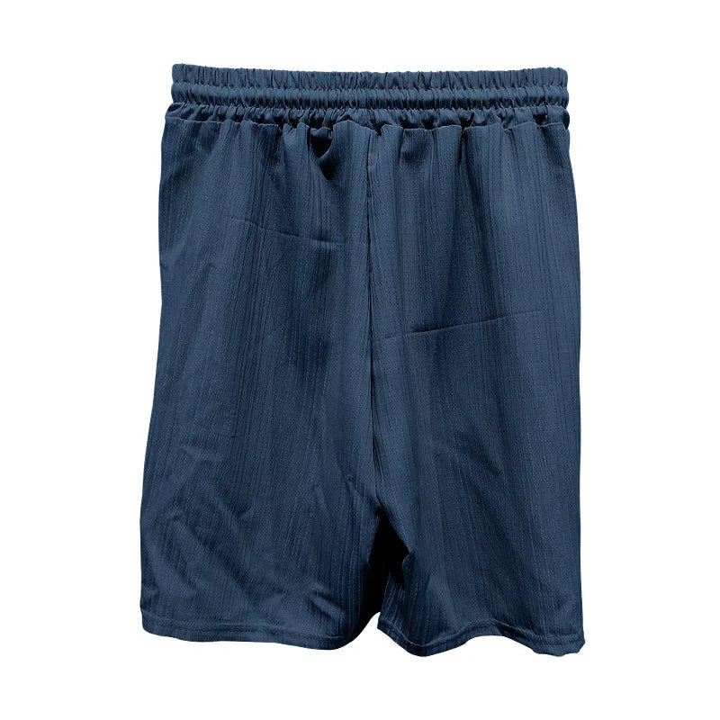 Summer European and American Style Men's Clothing Short Sleeve Cardigan Suit Men's Casual Loose Short Sleeves Shorts Beach Suit