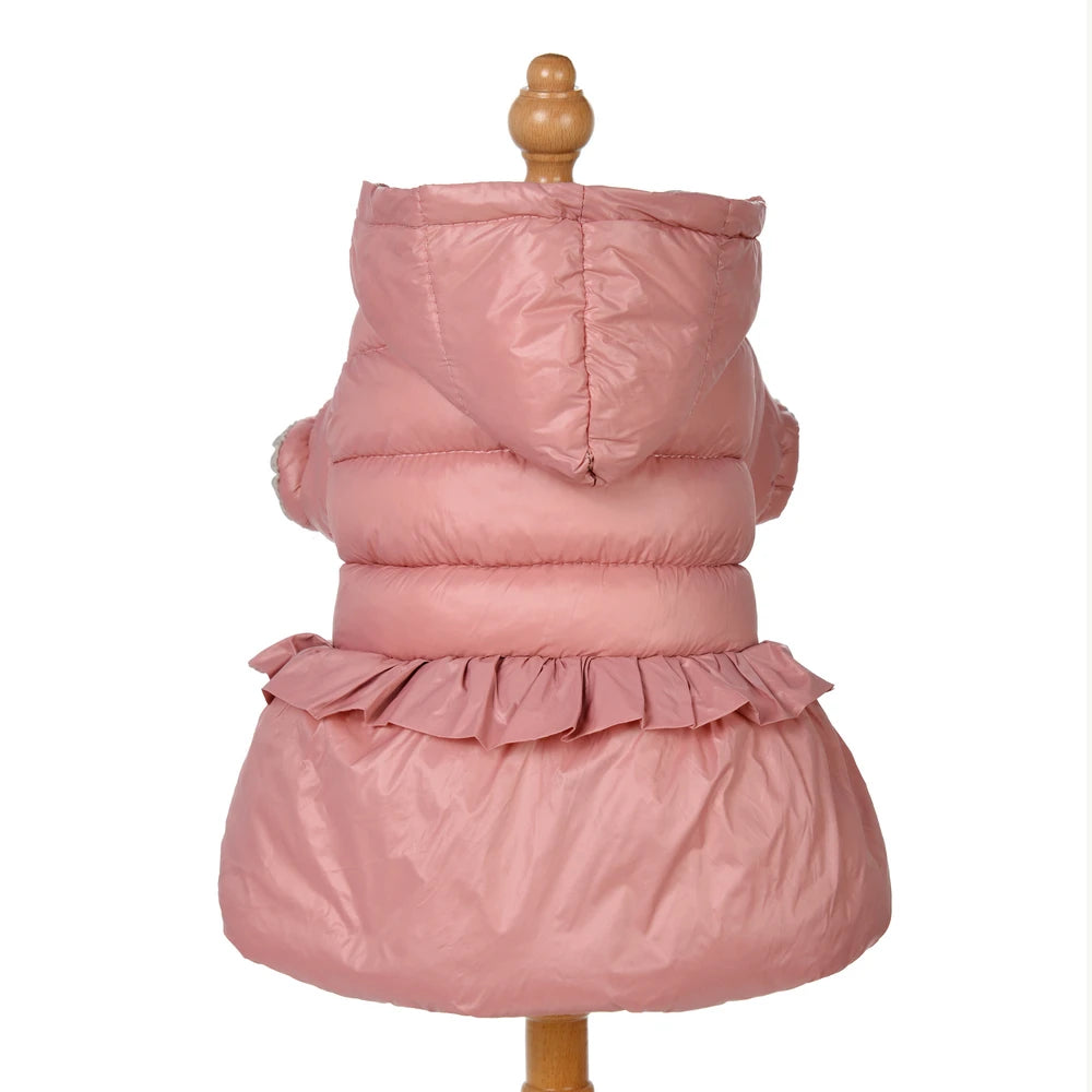 Warm Pet Clothes Cozy Hooded Button Puppy Jacket For Small Medium Dog Winter Warm Waterproof Vest Coat Costume Chihuahua Outfits