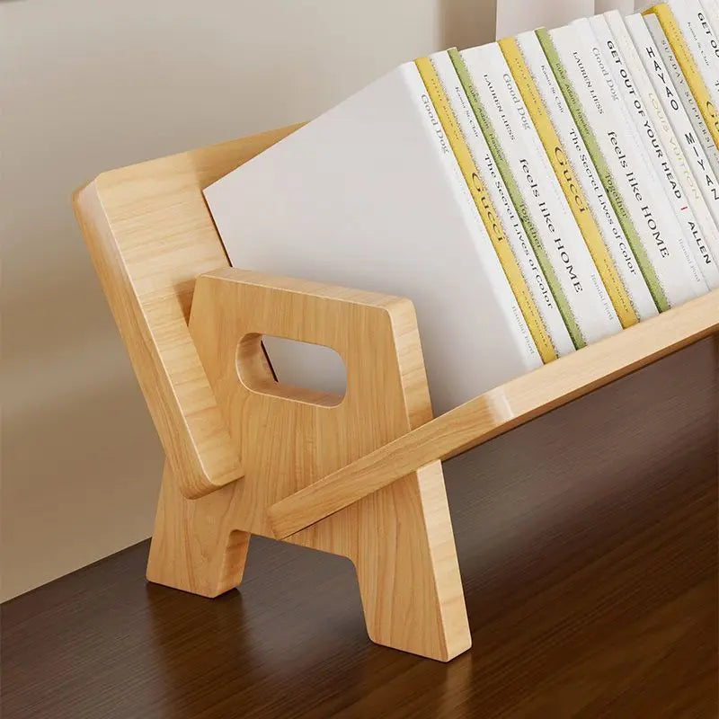 Bibliothèque inclinable en bois dans le salon/bureau, étagère à livres de bureau, organisateur, étagères de rangement pour affichage CD/magazine/livres