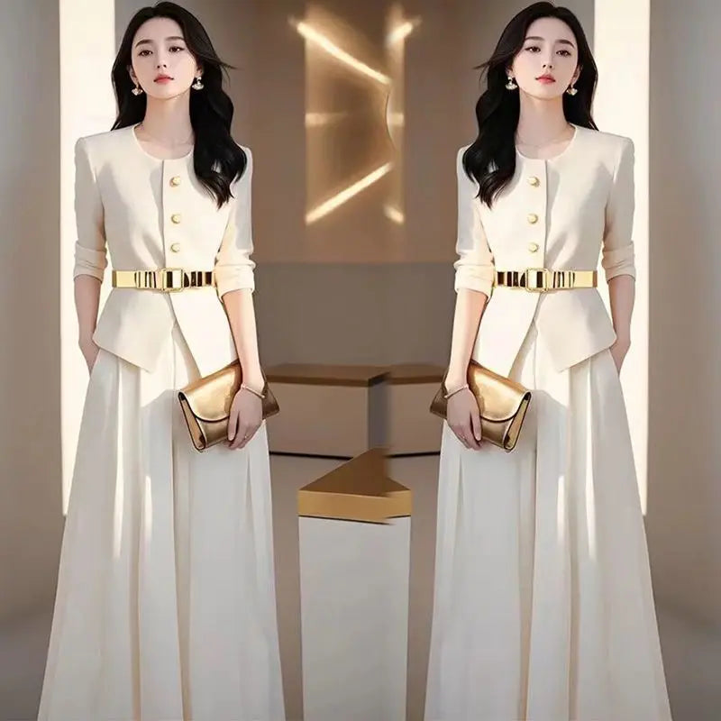 Single/set, Autumn New High-end Women's Clothing Fashion Foreign-style Professional Xiaoxiangfeng Jacket Culottes Two-piece Set
