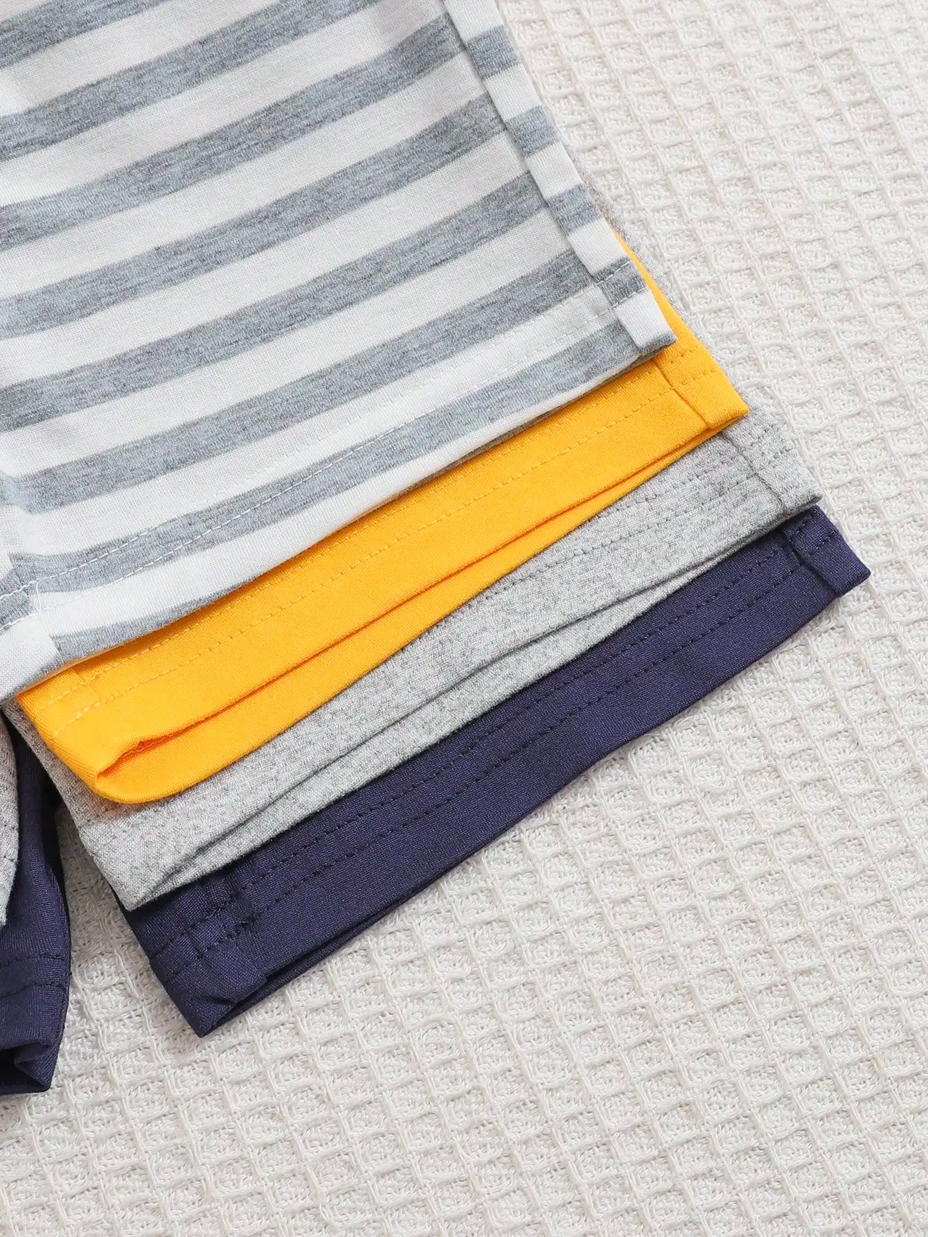 Summer 4-Piece Set Of Shorts For Baby Boys Including Cartoon Striped And Solid-Colored Shorts And Outdoor Casual Shorts