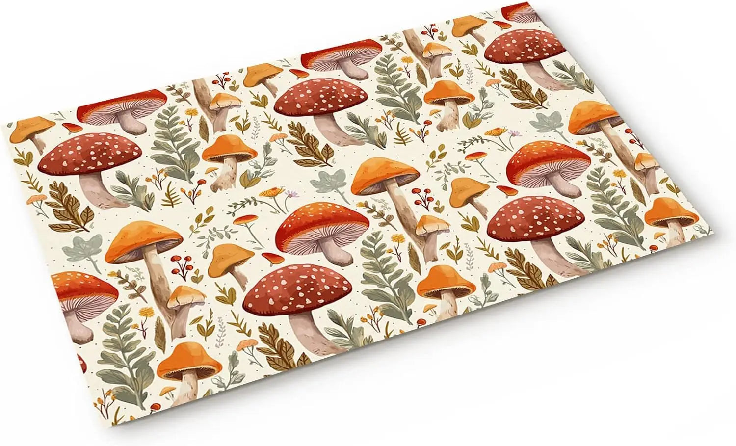 Fall Harvest Mushroom Welcome Entrance Door Mat Home Decor Anti-slip Corridor Balcony Rugs Kitchen Floor Mat Bathroom Foot Mat