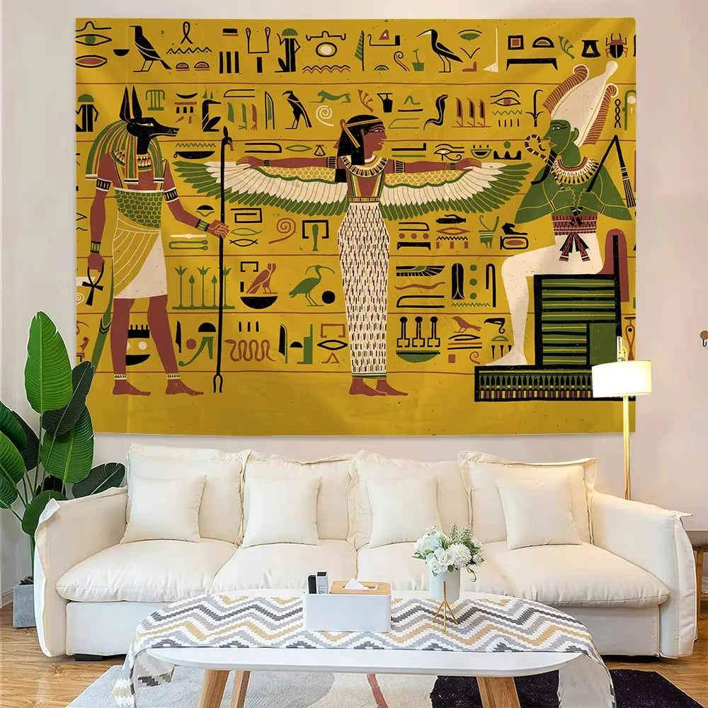 VIKAMA Ancient Egyptian Tapestry Holy Beetle Elephantine Scandinavian Style Living Room Room Decoration