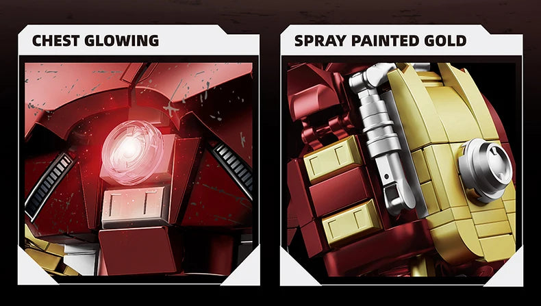 Superheroes MOC Building Blocks 2600+Pcs Marvel Iron Man Bricks Set Room Ornament DIY Toys Christmas Gifts for Kids Boys Adult