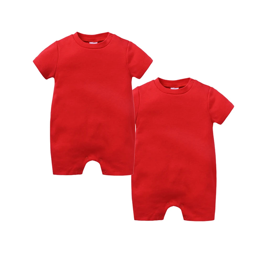 Kavkas 2 Pcs a set Baby Boy Girls Rompers Short Sleeve O-Neck 100% Cotton Summer Infant Clothes