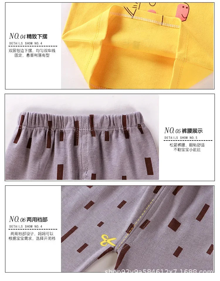 Baby Boys Clothes Sets cotton Bear Boys Girls Long Sleeve Top +Pants 2pcs Kids Clothes pajamas Suit