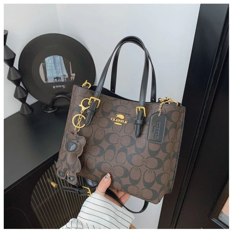 Designer New Luxury Fashion Handbag Women Casual Large Capacity Tote Bag Trendy Print Shoulder Crossbody Purse