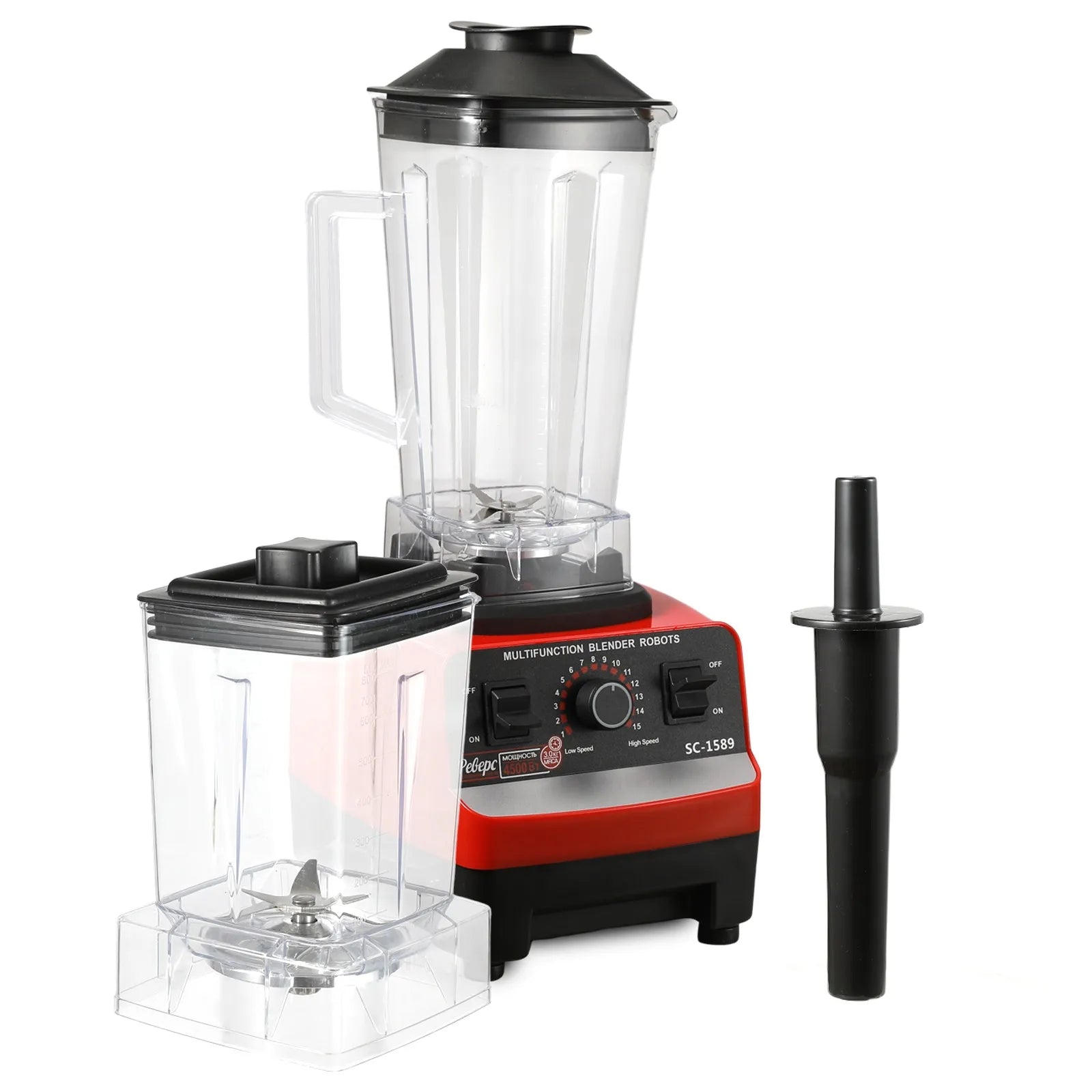 2000W Commercial Blender | Heavy Duty Food Processor & Ice Crush Mixer | High Power Juicer Stationary BPA-Free for Kitchen
