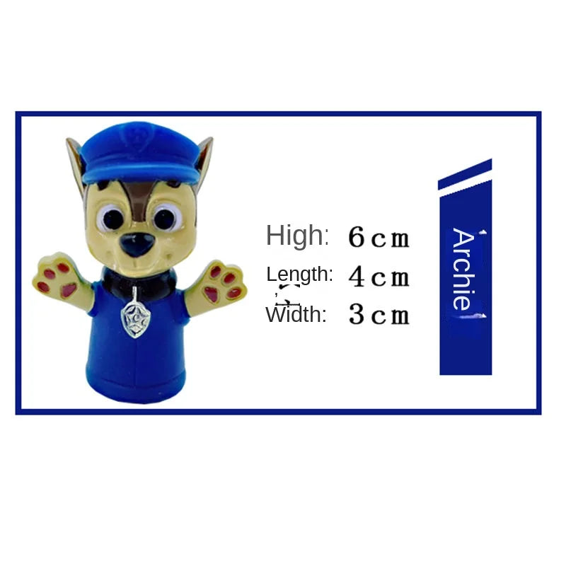 Paw Patrol Chase Cartoon Hand Doll Toy Finger Puppet Role Play Tell Story Silicagel Cloth Doll Educational Toy for Children Kids