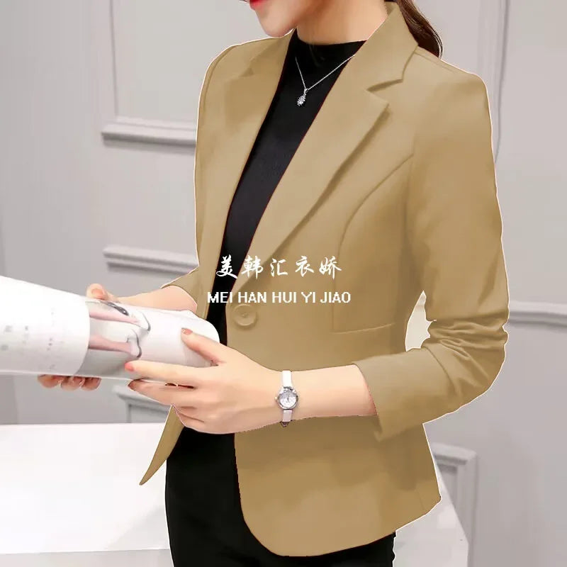 Slim Fit Women's Business Jacket Commuter StyleSmall Size Office Goddess Suit Top Casual ElegantChinese Fashion Coat