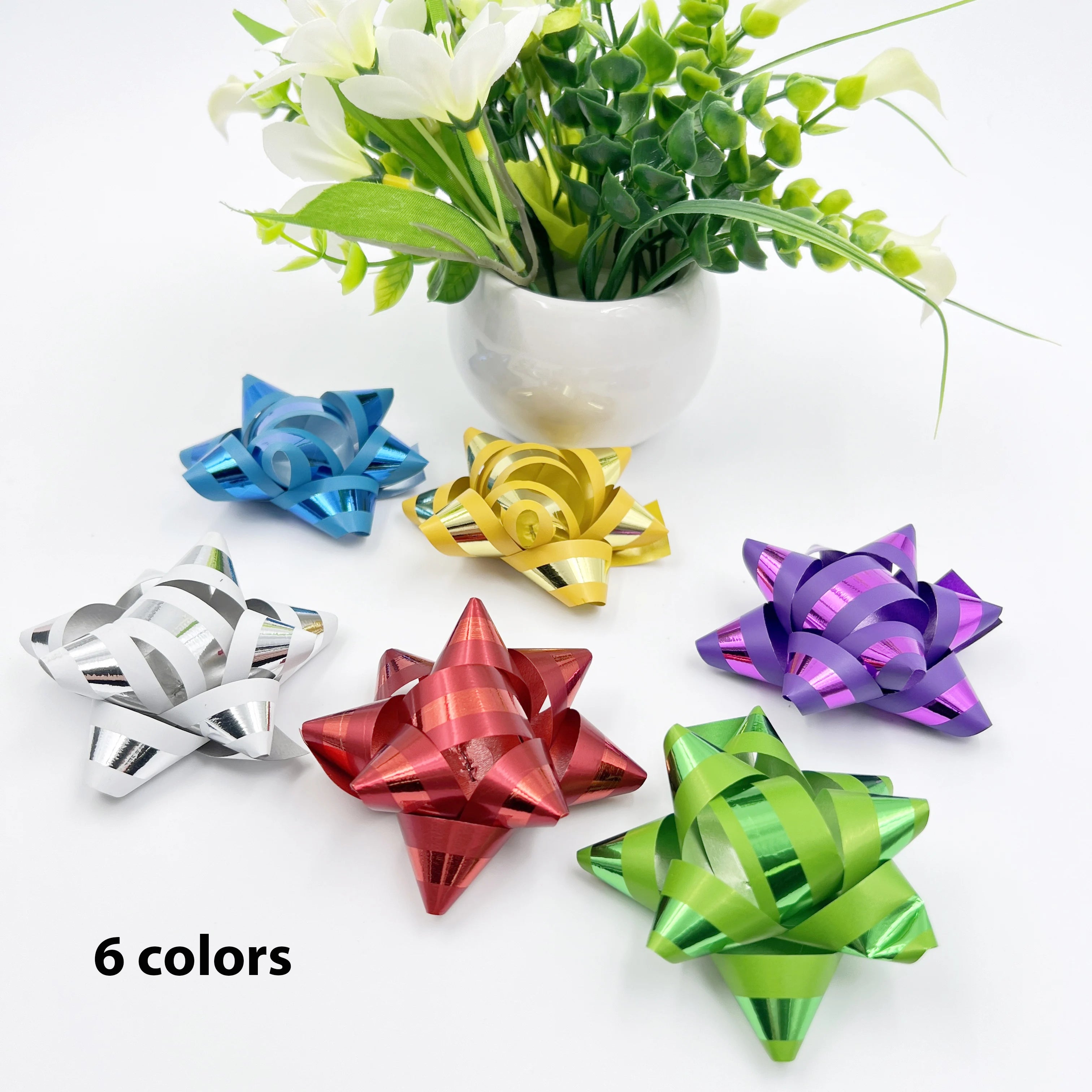 25PCS 3 Inch Gift Bows Assortments Colored Pre-made Metallic Bows  for Many Gift Giving Occasions Holidays Christmas Birthday