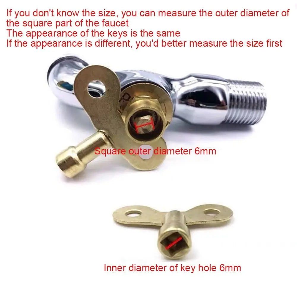 4PCS Switch Use Outdoor Water Tap Key Bleeding Key Faucet Key Radiator Plumbing Bleed Venting Air Valve