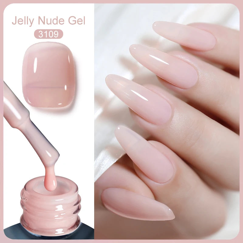 NAILCO Vernis Semi Permanent UV Gel Nail Polish Black White Color Nails Art Manicure TOP BASE Varnish Hybrid Nail Professionals