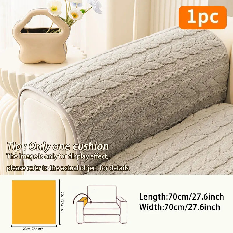 1PC-Autumn and Winter Plush Thickened 2025 New Sofa Mat Comfortable Cotton Fleece Anti slip Sofa Mat