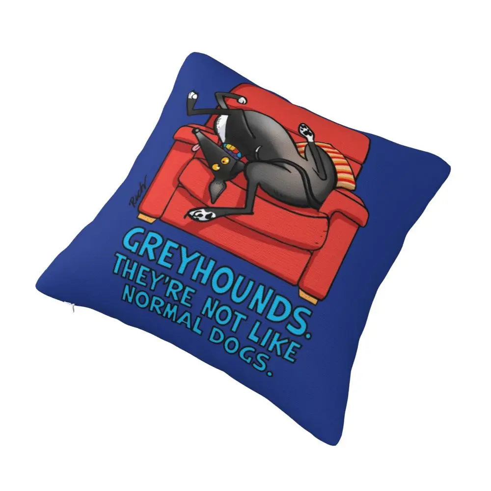 Custom Cute Whippet Greyhound Pillow Case Decor Home Hound Dog Luxury Cushion Cover Car Pillowcase