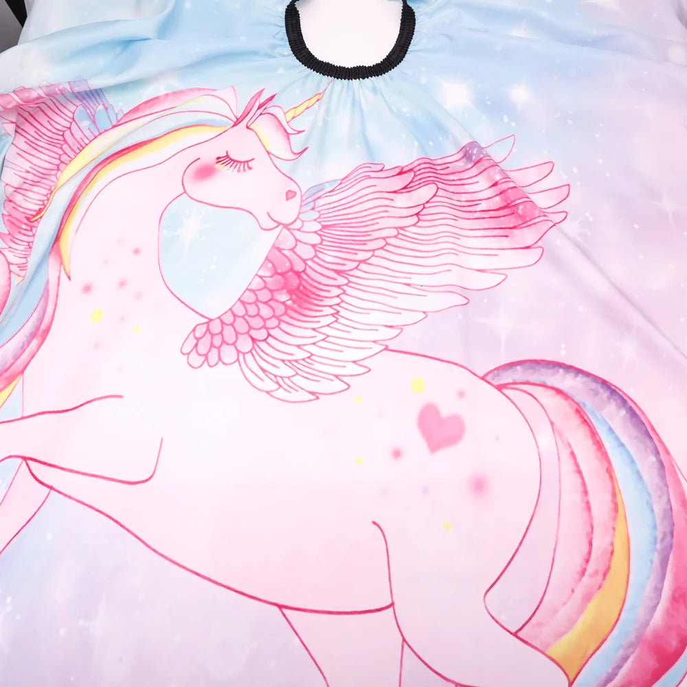 Children's Cute Cartoon Hairdressing Cape Hair Cut Styling Gown Barbershop Haircut Cape Hairdresser Cloth for Kids