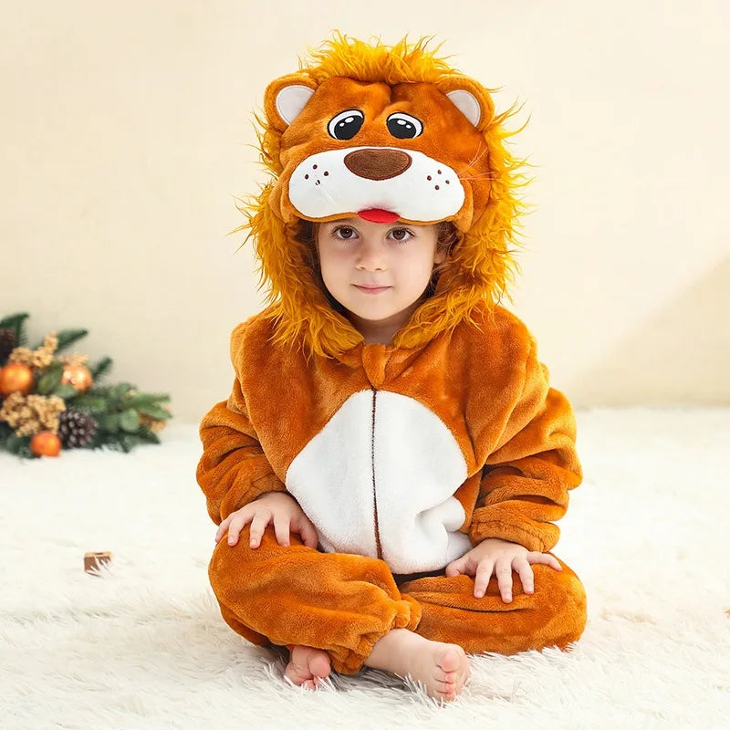 Winter Baby Rompers Baby Pijamas Halloween Ghost Bat Shark Deer Animal Cartoon Hooded Jumpsuits Cosplay Costume Boys Girl Pajama