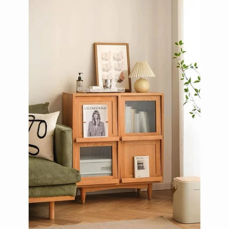 Buffet de Style japonais, armoire de rangement en bois massif, vitrine nordique pour salon, petit canapé