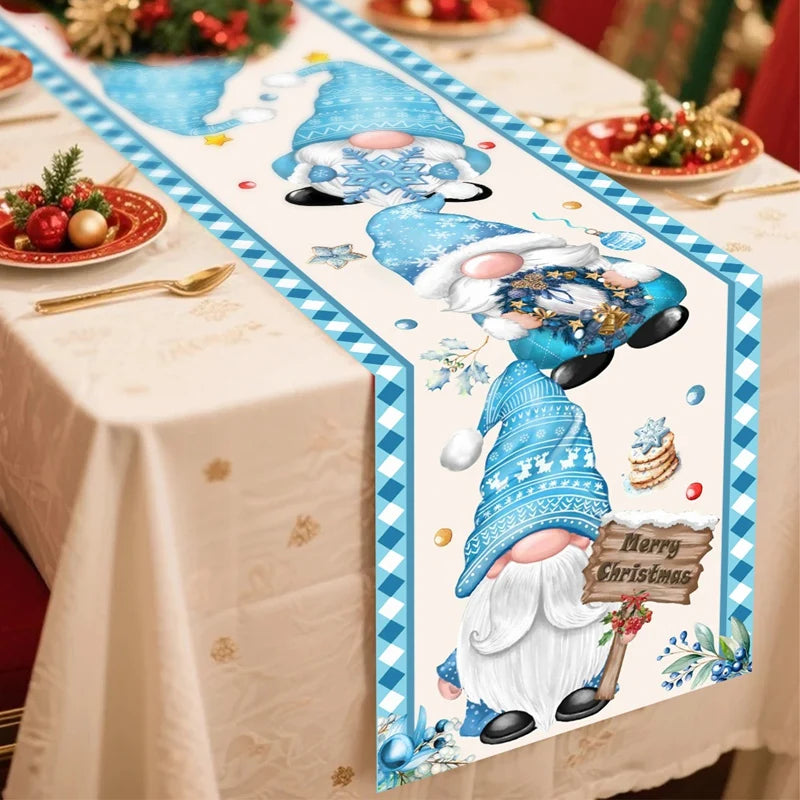 Christmas Table Runner Merry Christmas Decoration for Home Xmas Party Decor 2025 Navidad Notal Noel Ornament Happy New Year 2026