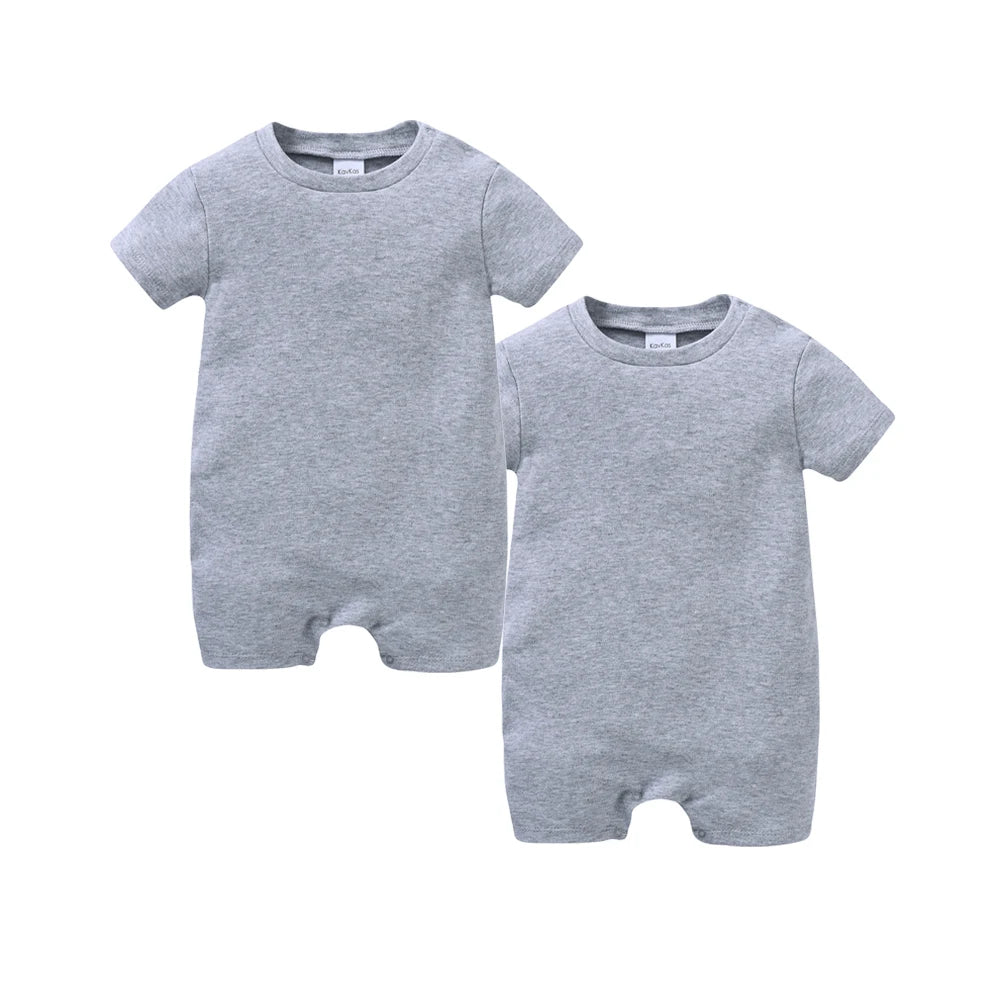 Kavkas 2 Pcs a set Baby Boy Girls Rompers Short Sleeve O-Neck 100% Cotton Summer Infant Clothes