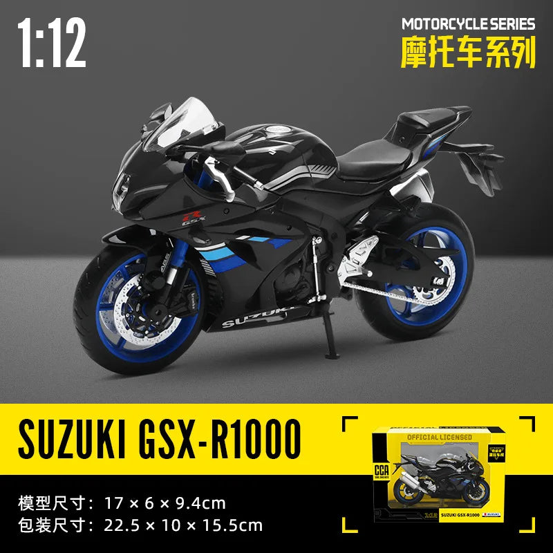 MSZ CCA 1:12 BMW R1250RT with base alloy die-cast car motorcycle model, toy gift giving, die-cast static motorcycle model