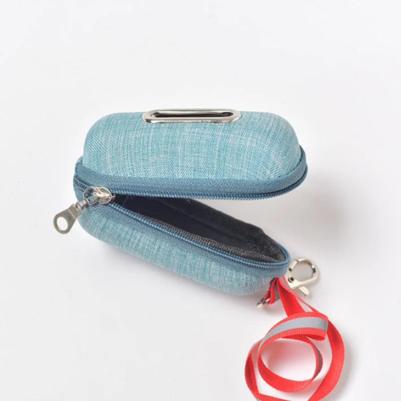 1/5pcs Canvas Dog Poop Bag Holder Outdoor Pet Waste Bag Dispenser with Carabiner Clip Animal Waste Collection Pouch