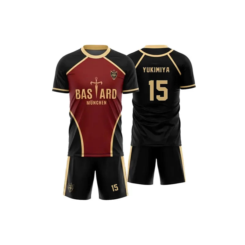 Ensemble Anime Blue Jersey T-Shirt imprimés en 3D