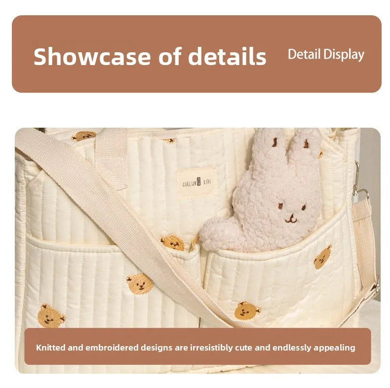 Baby Diaper Bag Large Capacity Baby Outing Portable Handbag Storage Diaper Bag Multi-functional Messenger Mommy Bags