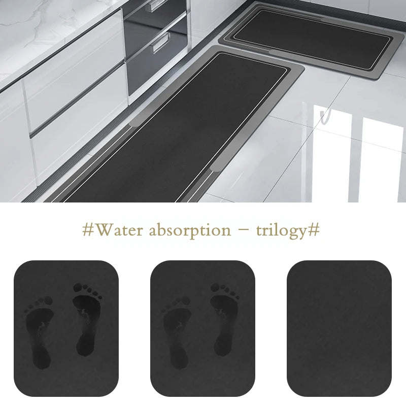 Nordic Kitchen Mats For Floor Waterproof Anti-Slip Kitchen Rug Long Area Rugs Hallway Bathroom Mat Entrance Doormat Washable