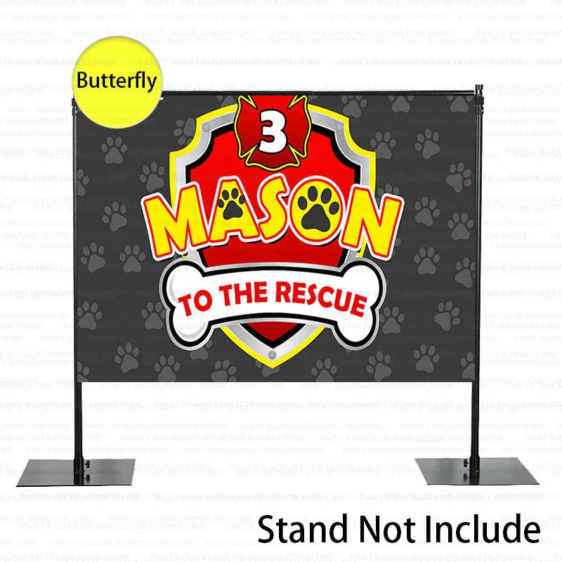 Halloween Paw Patrol Dogs Rescue Chase Marshall Skye Boys Backdrop Girls Birthday Party Decor Baby Shower Background Banner