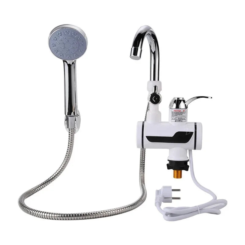 3000W Electric Kitchen Water Heater Tap Instant Hot Water Faucet Heater Cold Heating Faucet Tankless Instantaneous Water Heater