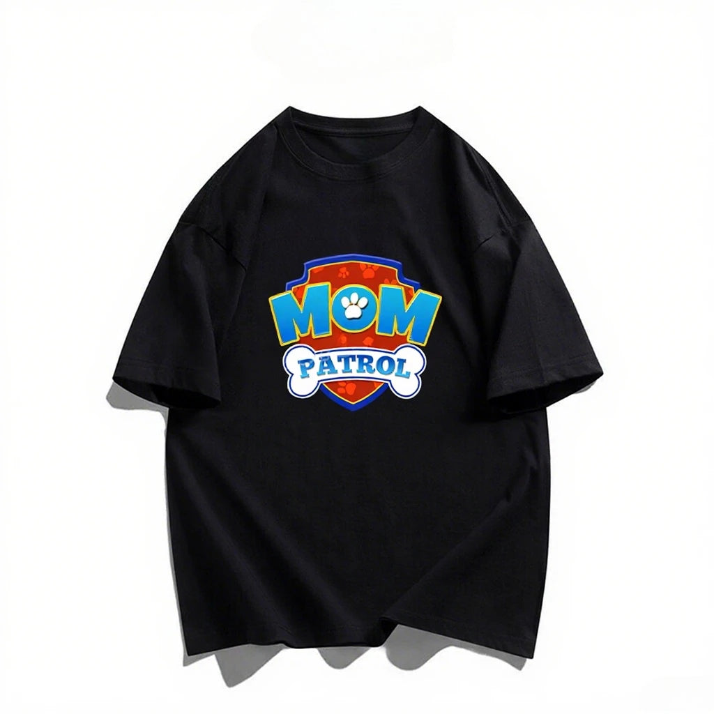Paw Patrol T-Shirt Mother Harajuku Daily Casuals Clothes Streetwear Father Women Men Family Gifts Autumn and winter innerwear