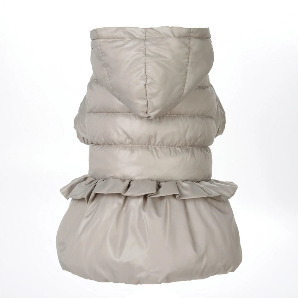 Warm Pet Clothes Cozy Hooded Button Puppy Jacket For Small Medium Dog Winter Warm Waterproof Vest Coat Costume Chihuahua Outfits