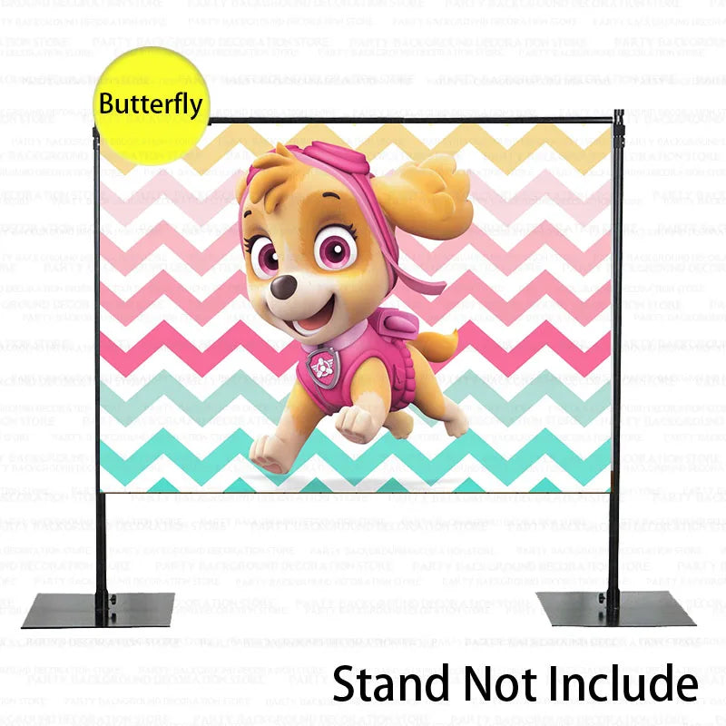 Halloween Paw Patrol Dogs Rescue Chase Marshall Skye Boys Backdrop Girls Birthday Party Decor Baby Shower Background Banner