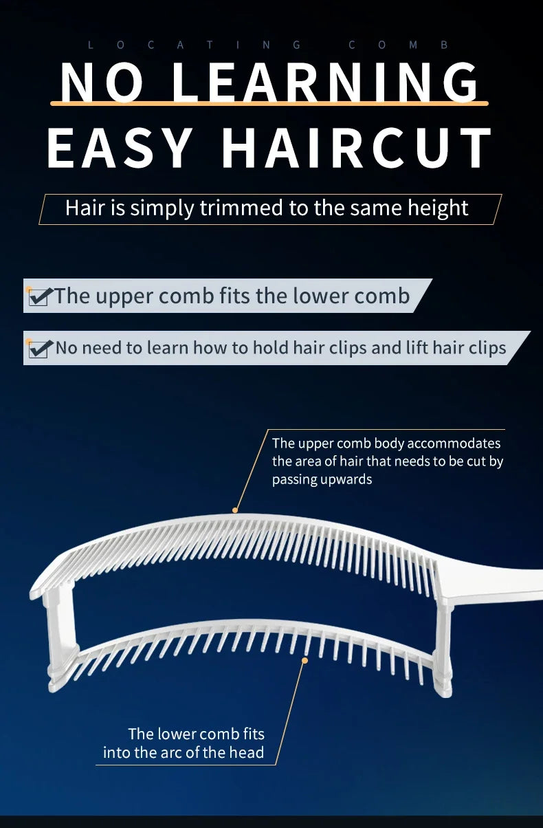 Peigne de positionnement incurvé Résistant à la chaleur Peigne à dessus plat Outils pour cheveux