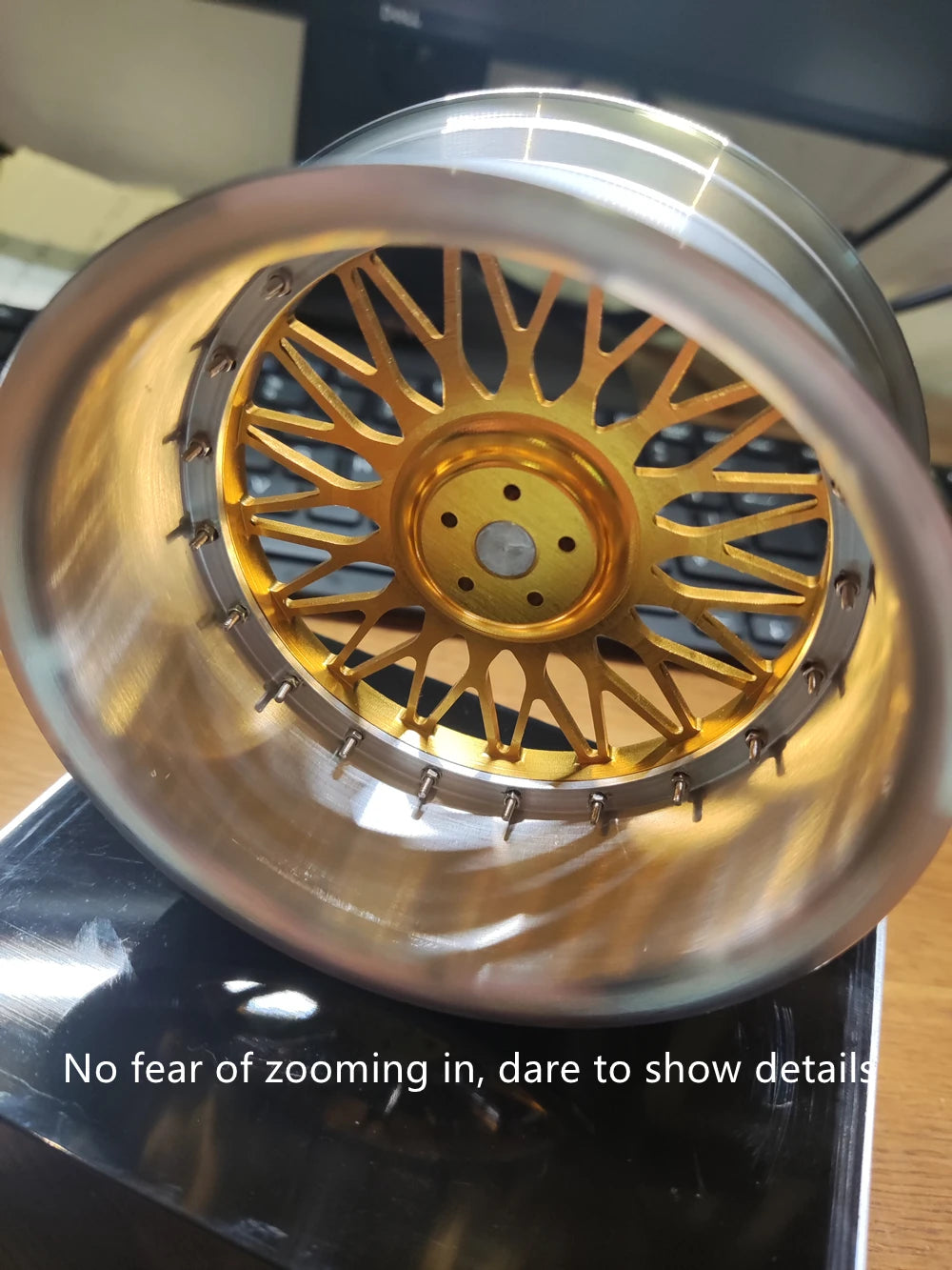 1/5 Car Model Metal Forged Assemble Refitting Wheel Hub  Creative Desktop Display  Personalized  Modification Toys Gift