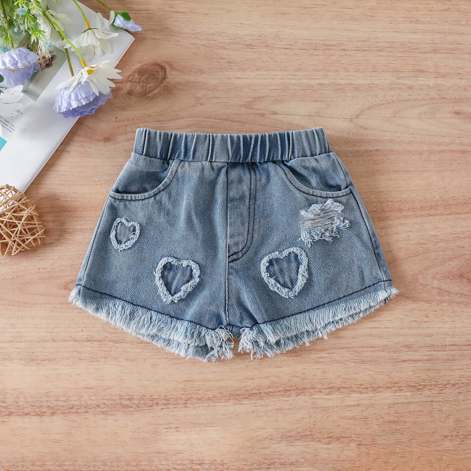 ma&baby 3-24M Newborn Infant Toddler Baby Girl Clothes Sets Fashion Heart Crop Tops Shorts Denim Outfits Summer Clothing D05