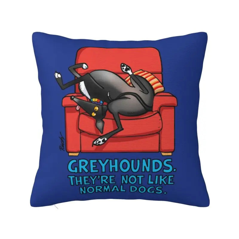 Custom Cute Whippet Greyhound Pillow Case Decor Home Hound Dog Luxury Cushion Cover Car Pillowcase