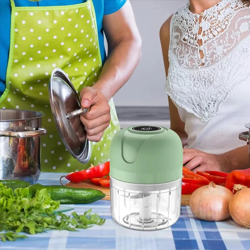 Electric garlic grinder USB garlic puree machine 250ML meat grinder kitchen vegetable grinder food chopper blender