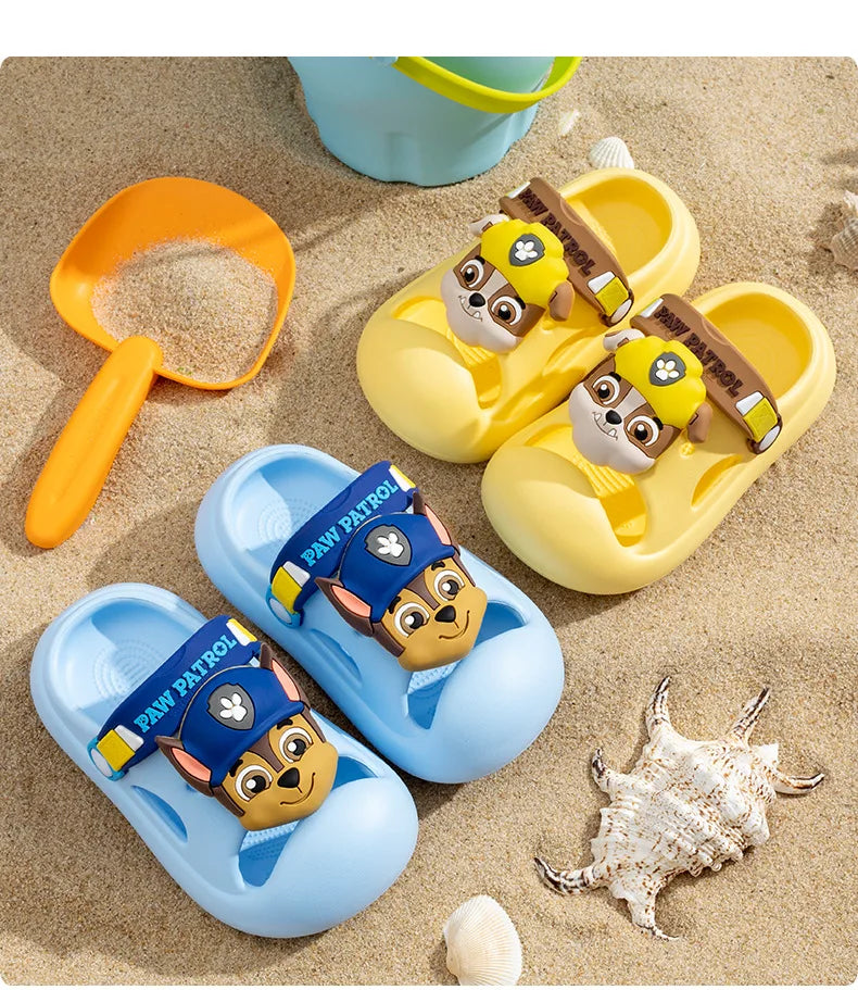 PAW Patrol Cartoon Anime Slippers Chase Cute Cool Anti slip and shock-absorbing EVA soft Slippers Beach Outdoor Boys Girls Gifts