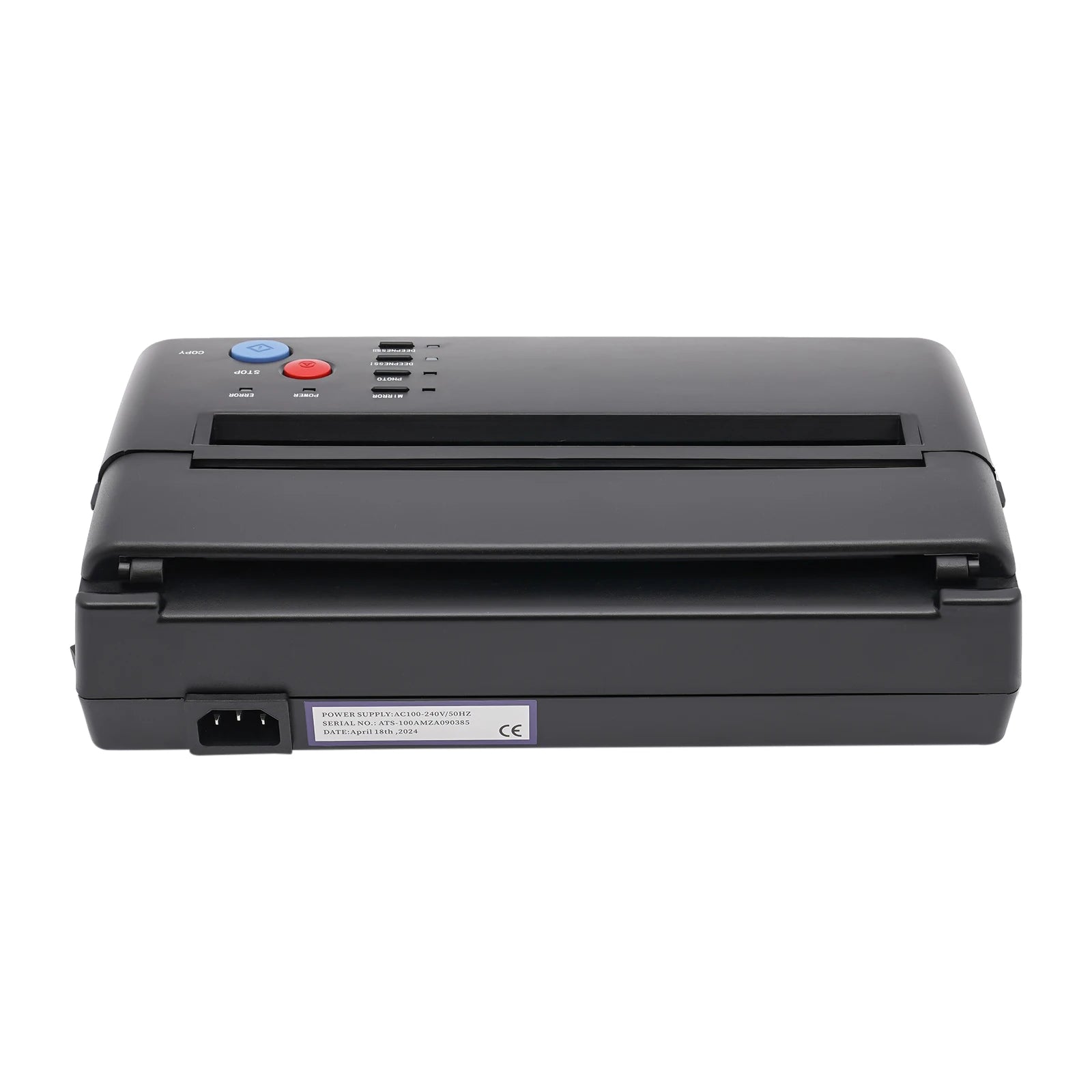 Tattoo Transfer Stencil Printer 220V Copier Machine Effective Scanning Width: 21cm A4, Black