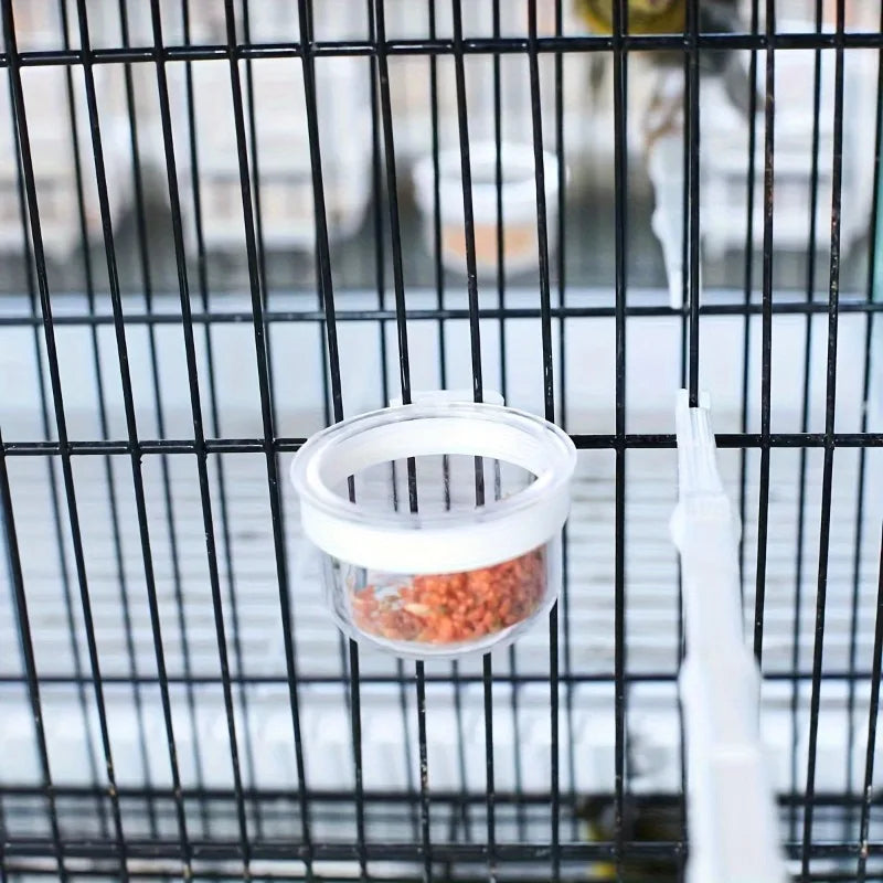 كوب تغذية الطيور، صندوق تغذية الببغاء مع حامل، مستلزمات تغذية قفص الطيور